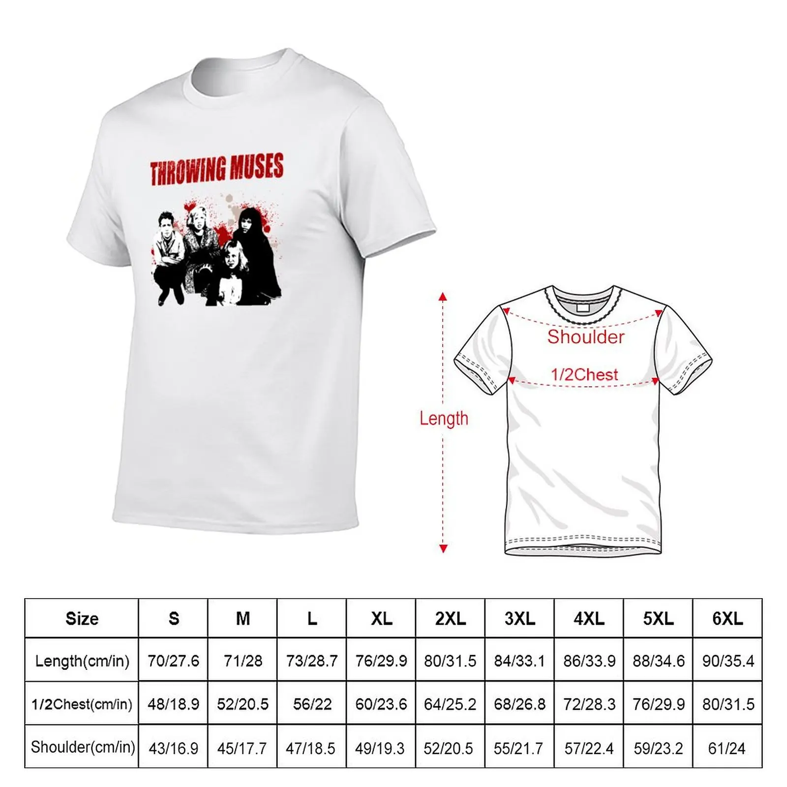 Throwing Muses stencil T-Shirt cotton t shirts high quality cotton t shirts man 100% T-Shirt
