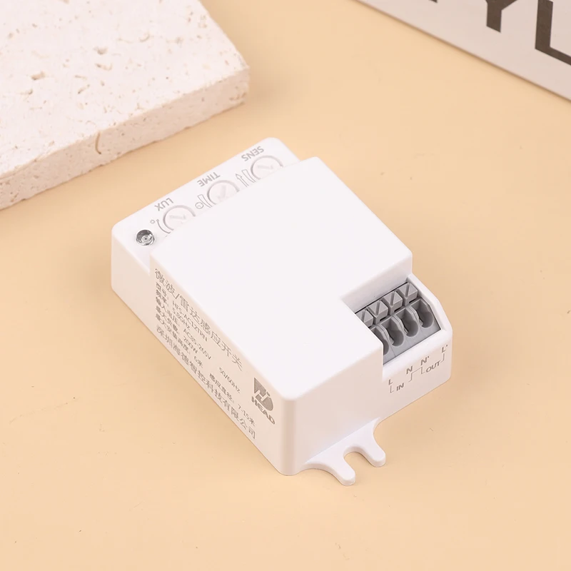 AC 85V-250V 5.8GHz Microwave Radar Sensor Switch Human Body Motion Detector For LED Light Sensors Controller Switch