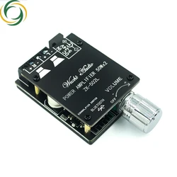 ZK-502L MINI Bluetooth 5.0 DC 5-24V Wireless Audio Digital Power amplifier Stereo board 50Wx2 Bluetooth Amp Amplificador