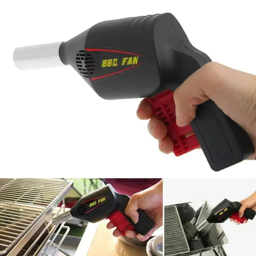 Ventilador de barbacoa manual portátil para picnic al aire libre, herramientas para barbacoa, secador de pelo para barbacoa, suministros para acampar