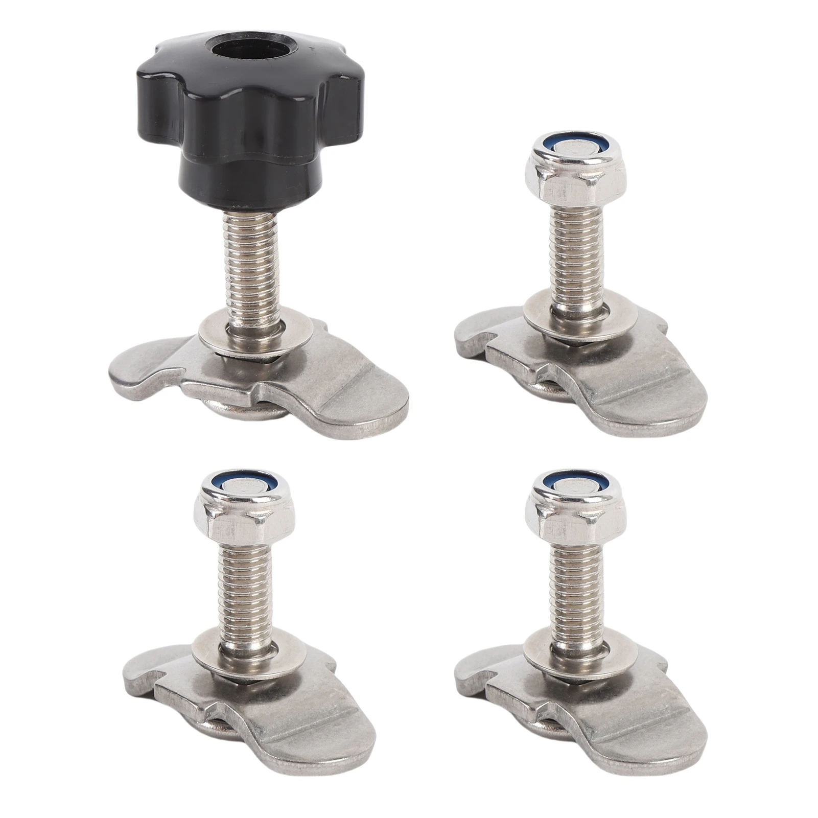 

Double Lug Threaded Stud Kit Sturdy Rustproof Stainless Steel M8x35mm L Track Stud Nut Fittings Glossy Coating for Truck Bed