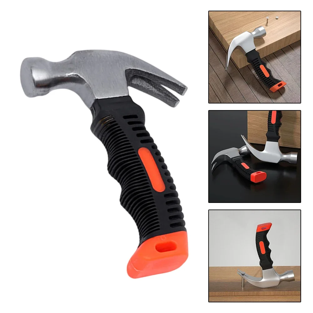 1pc Mini claw Hammer TPR Handle Mini Hammer Nail Hammer Car Escape Hammer small Household Hammer