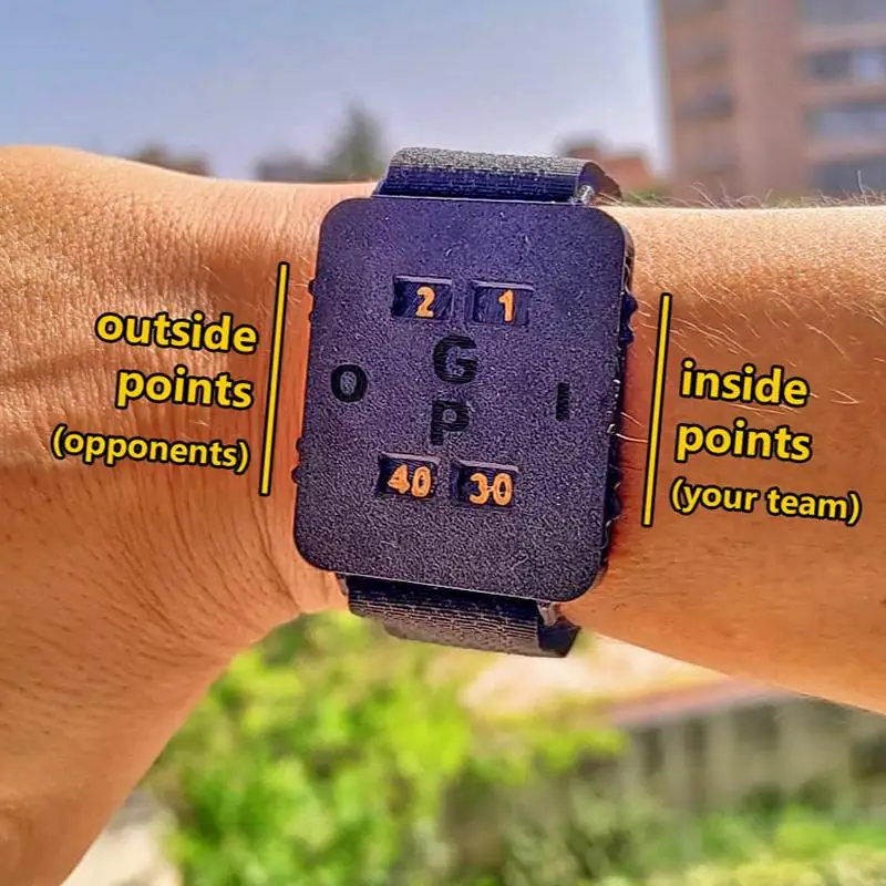 

Многофункциональный браслет для подсчета очков в крикете/теннисе/падле, мгновенный трекер результатов, портативный счетчик очков для тренеров, судей, игроков