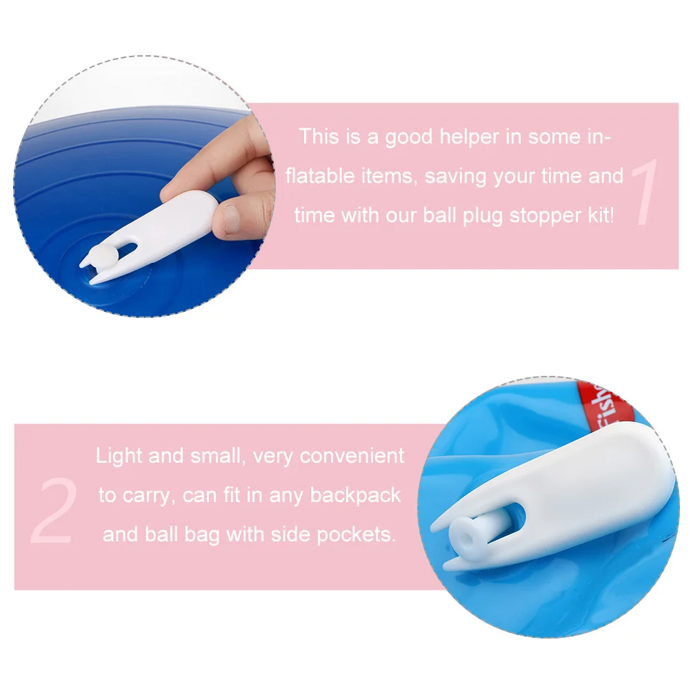 

Yoga Ball Horn Inflatable Balls Air Stopper Pin Plug Replacement Needle Exercise Plastic Tools Kit Fitness Remover Pullers