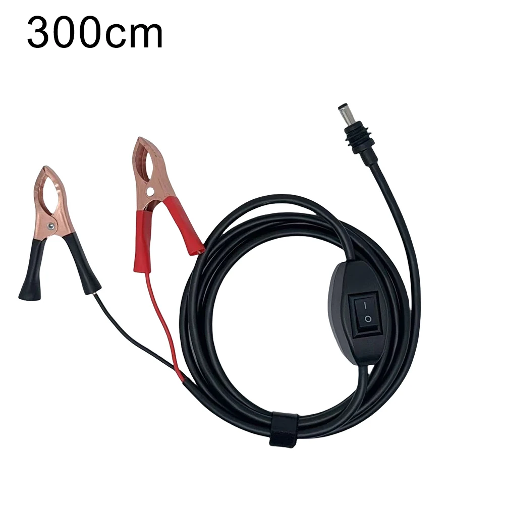 For Starlink Mini 12-48V Alligator Clip To DC Power Cable 300cm 16AWG Wire Built-in Switch For Starlink Mini Accessory