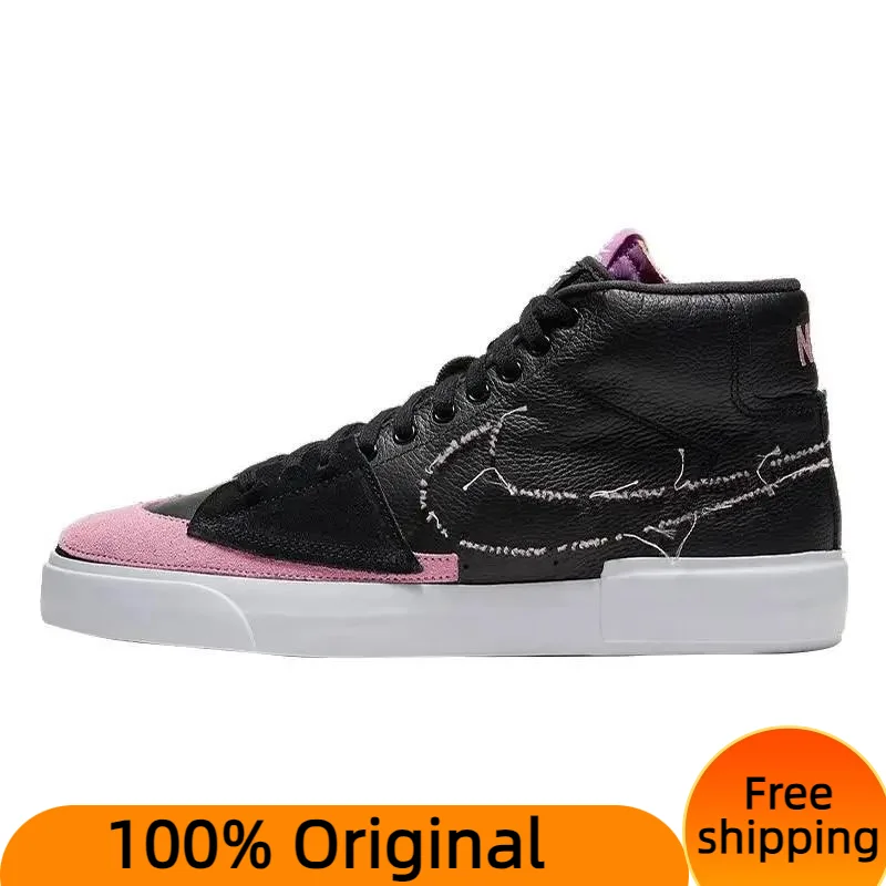 Nike SB Zoom Blazer Mid Edge Black Pink Rise Sneakers shoes DA2189-002 With Original Box