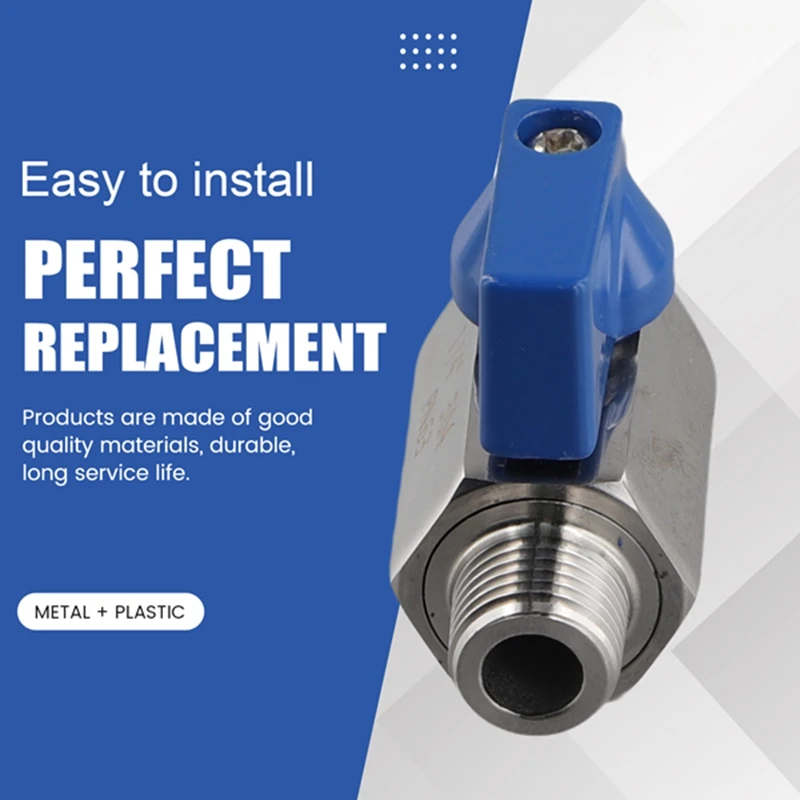 Stainless Steel Ball Valve - 1/4 Inch NPT Thread Male Small Mini Ball Valve (1/4Inch Male&Male)