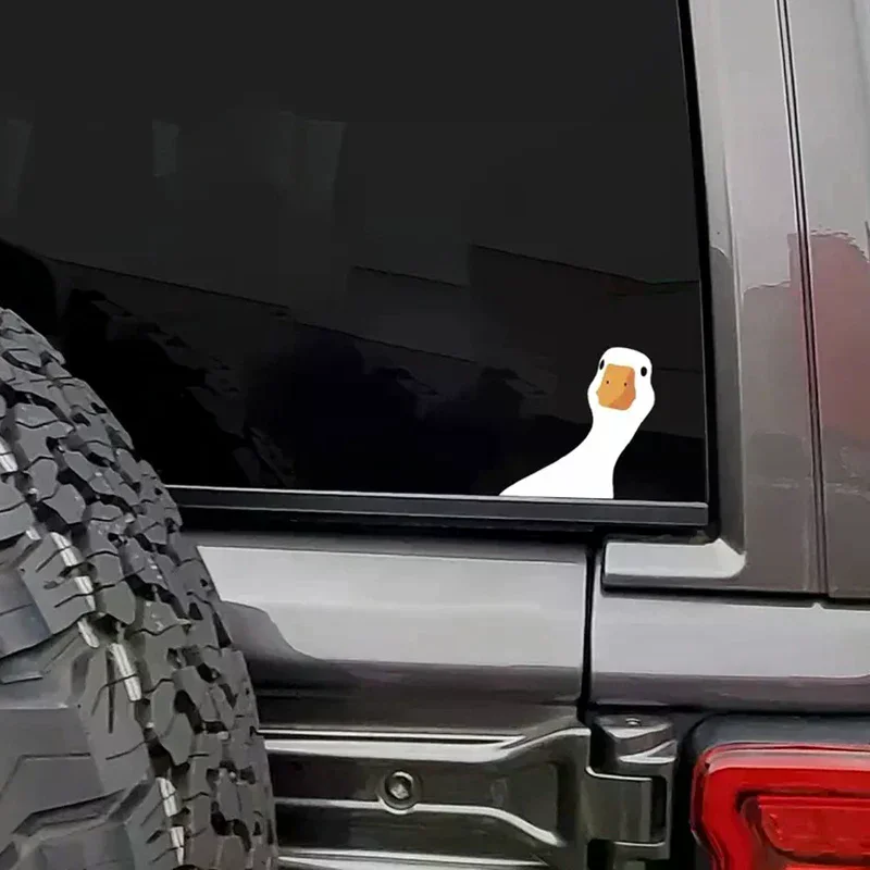 Creative Cute Interesting Waterproof Durable PVC Vinyl Duck Decal For Car Truck Adorable Window Car Body Sticker