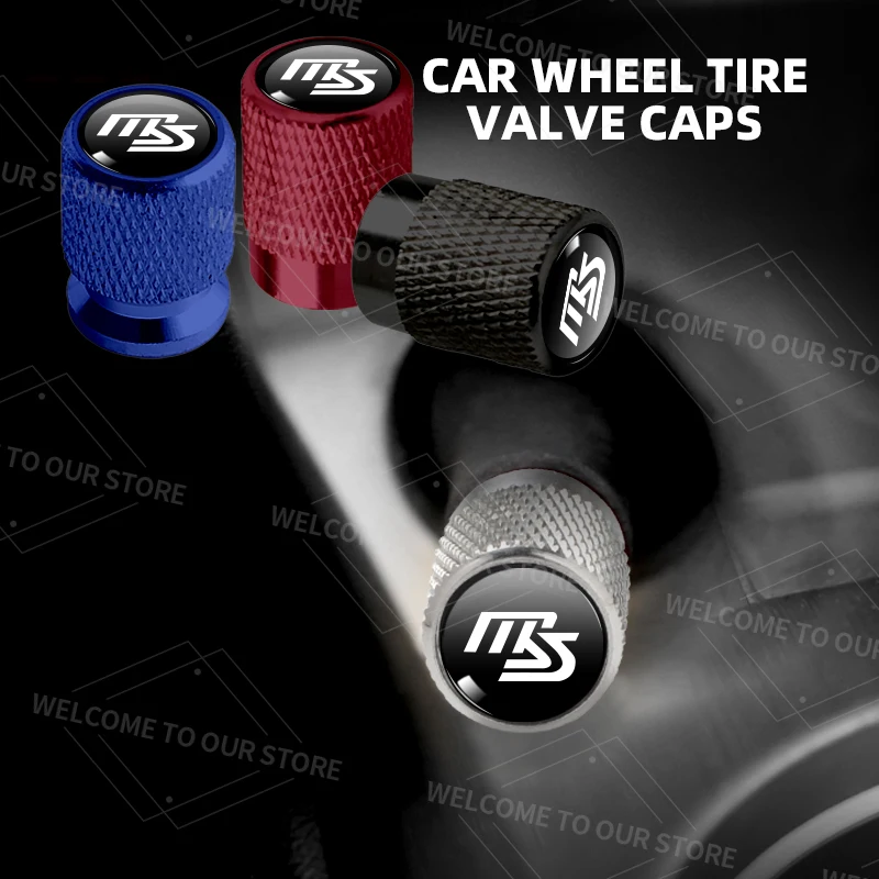 4 uds/1 Juego para Mazda MS Logo M3 M6 MX3 MX5 Axela Atenza Demio Premacy tapas de válvula de coche neumáticos de rueda cubierta protectora de vástago de neumático de aire
