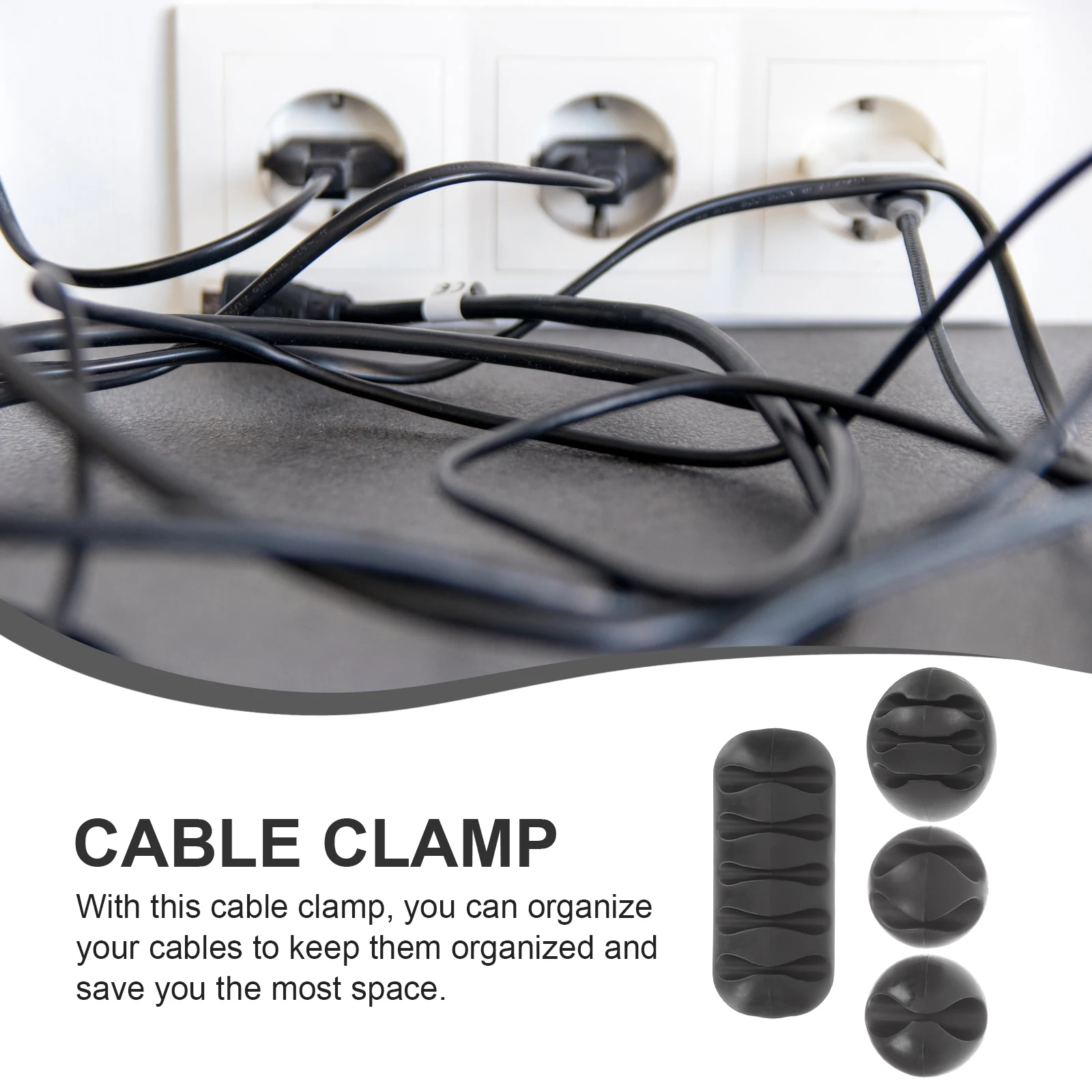 

16 Pcs Cable ganizer Wire Holder USB Cord Manager Desk Accessory Home Office Solution Household Kitchen Appliance