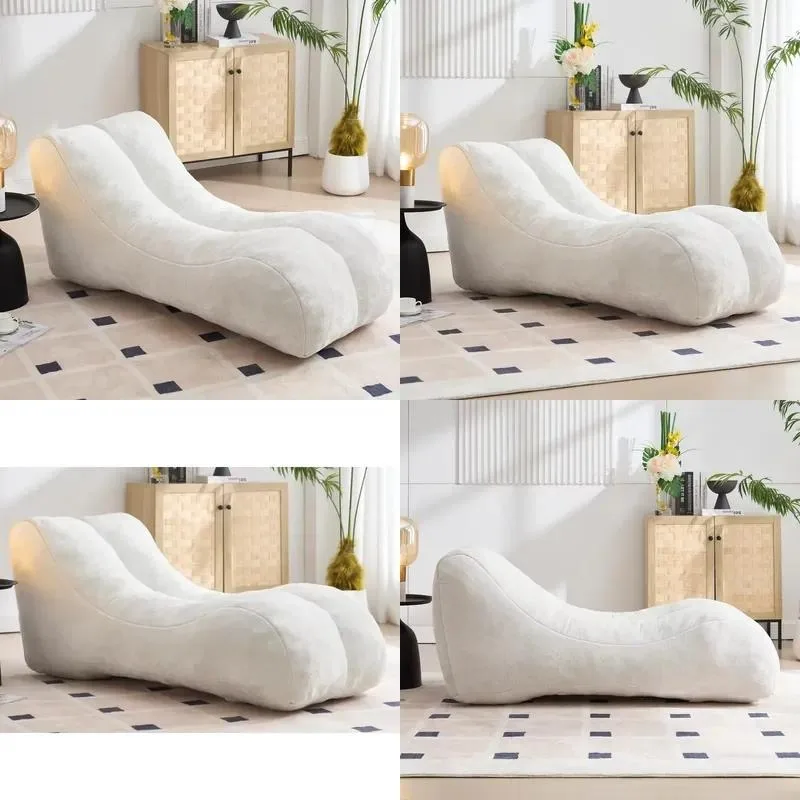 Washable Bean Bag Cover Single Lounge Chair for Living Room Modern Adult Sofa