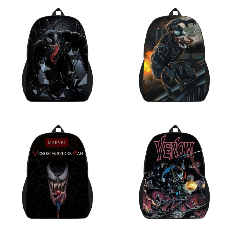 Marvel venom cartoon print large-capacity backpack primary and middle school students handsome and good-looking boy schoolbag