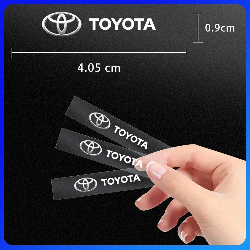 

Transparent Car Logo Badge Emblem Sticker Styling Decorative Stickers For Toyota C-hr Prado Rav4 Yaris Hilux Prius Avensis