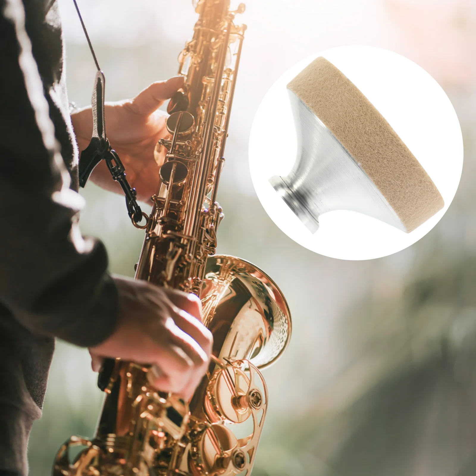 

Alto Saxophone Aluminum Metal Dampener Practice Tool Noise Reduction Silent Training Accessory For Saxophone Volume Lower Sound