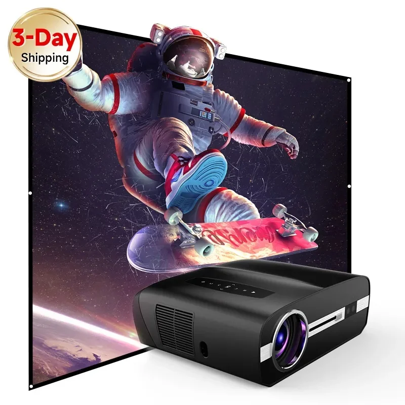 OEM 4K Smart Home Cinema Full Projector With 13000 Lumens Low Latency WiFi 6 Beamer 3-day Shipping