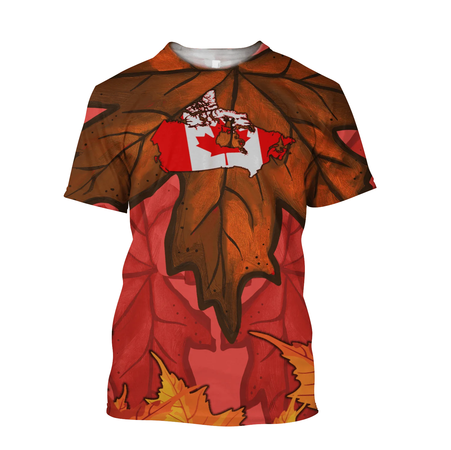 Canada Flag Graphic 3D Print Mens T-Shirts For Men Summer Tops Short Sleeve Street Fashion Casual Oversized Tee Street Wear