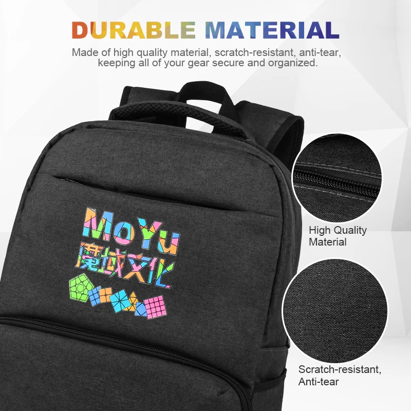 Moyu Backpack Bag Black Professional Backpack Bag For Magic Puzzle Cube 2x2 3x3x3 4x4 5x5 6x6 7x7 8x8 9x9 All Layer Toy Sets