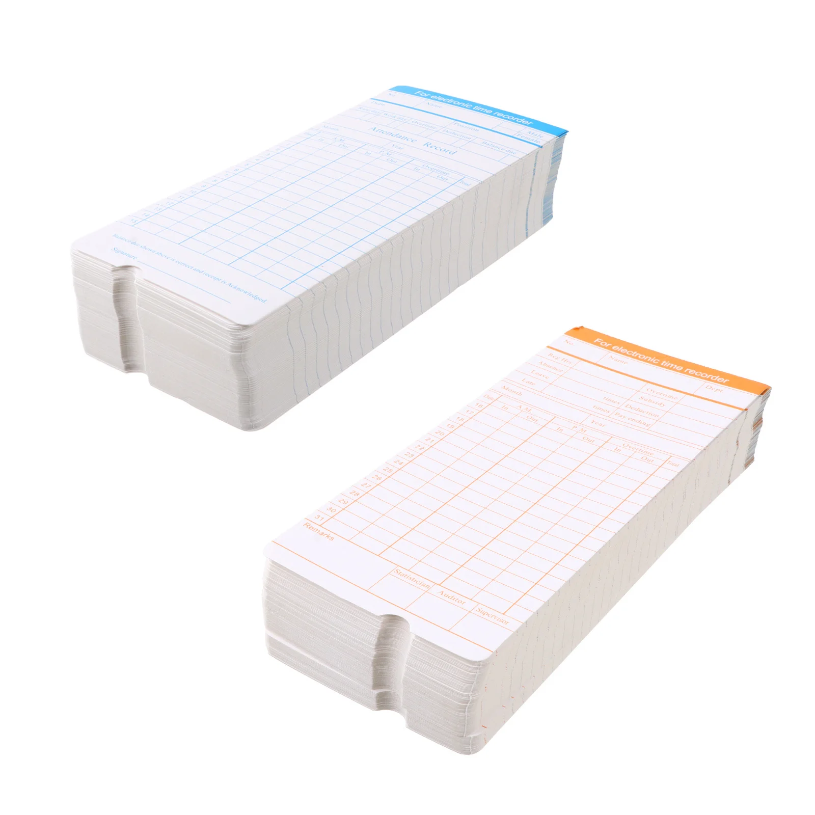 1 Set Of Office Time Card Monthly Format Double-Sided Time Attendance Card Recording Cards For Factory Office Clocking Cards