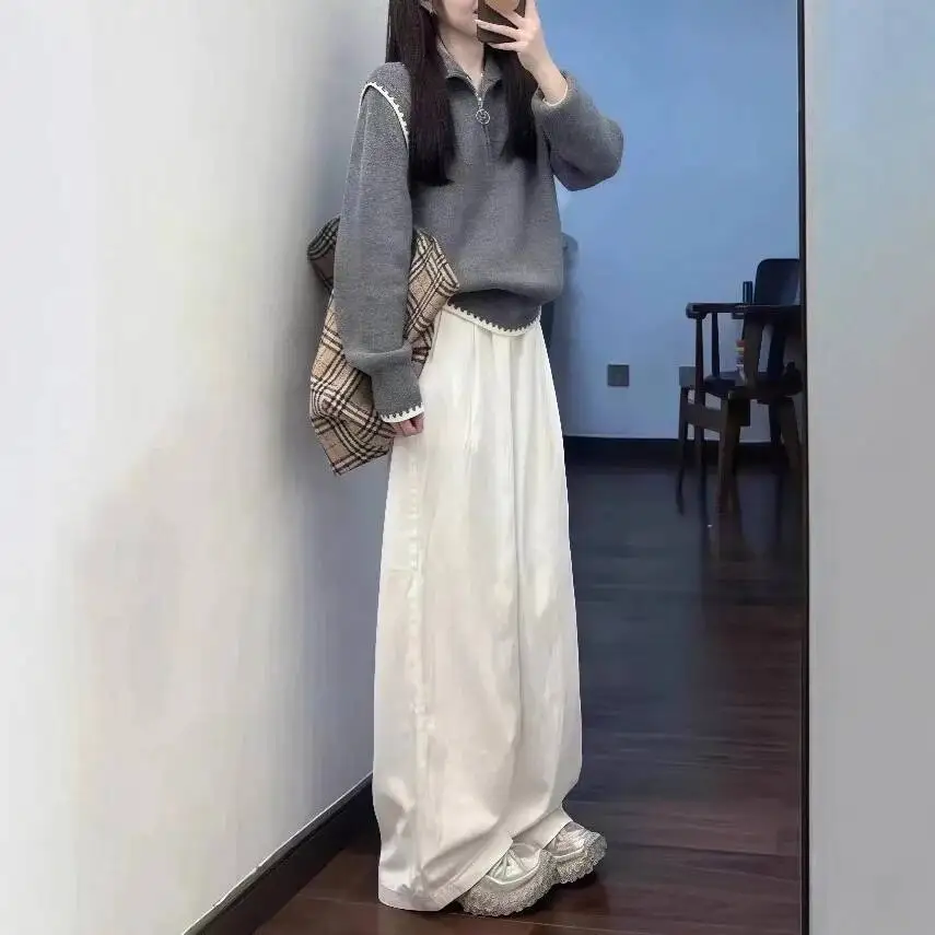 

Женский свитер 2026, весенний женский новый вязаный комплект из двух предметов, элегантный правильный наряд, элитный стильный полный ансамбль