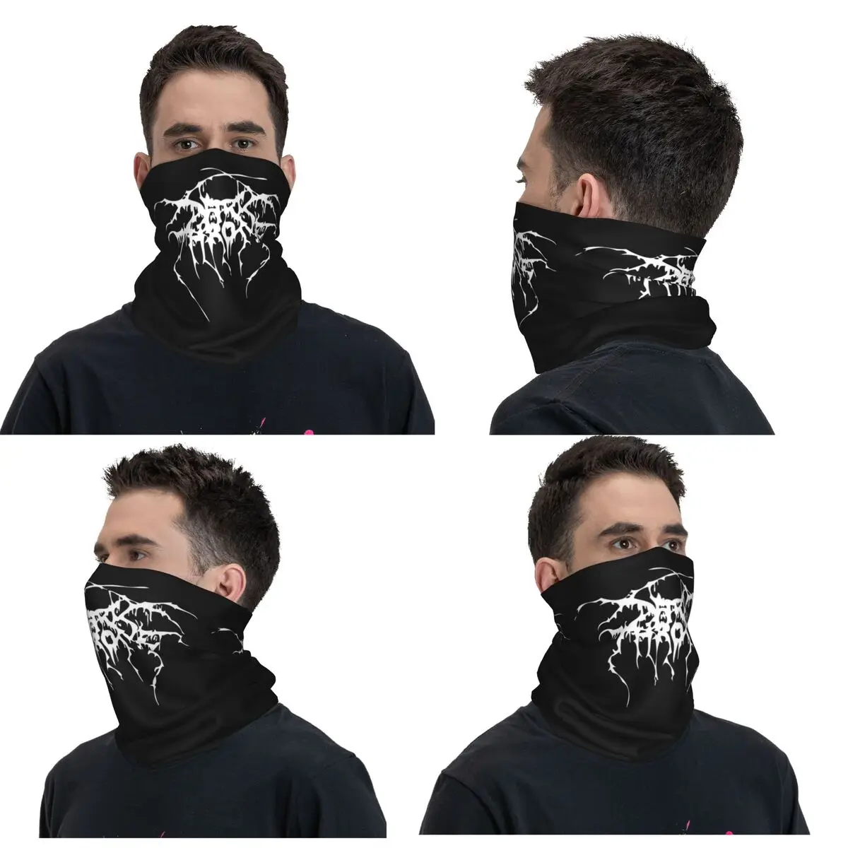 DarkExpresNorwegian Black Metal Band Bandana, Cache-cou, Masque rond imprimé, Masque facial chaud, Sports de plein air, Coupe-vent pour adulte