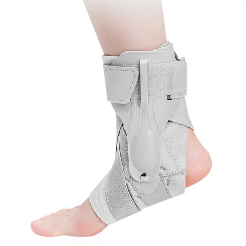 Lace Up Adjustable Ankle Support Brace Sprain Ankle Protector Strap Wrap with Side Splints Stabilizers Sports Injury Recovery