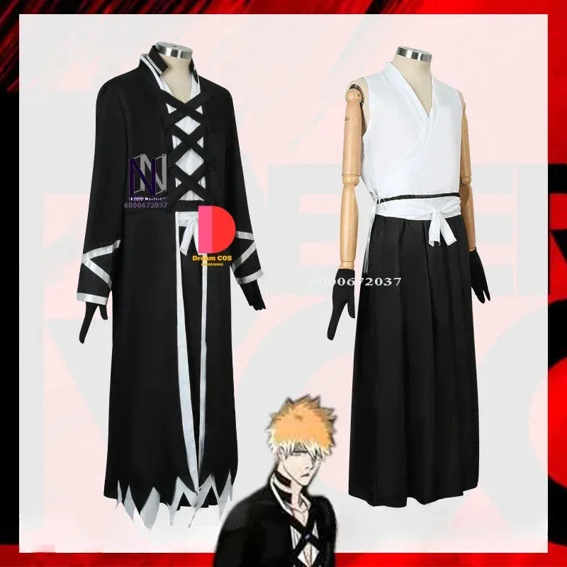 CyBLEACH Anime Kurosaki Lchigo Kostum Cosplay Pesta Penting Cosplay Manga Jepang Ramah Budget Desain Eksklusif Halloween