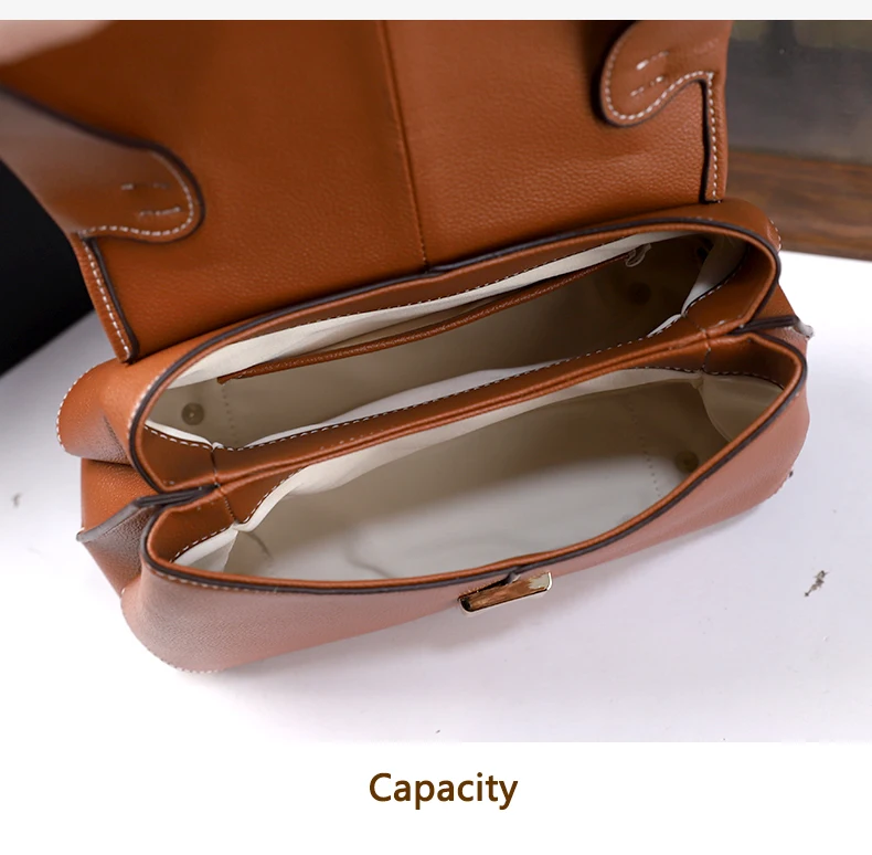 2026 Neue Retro Einfache Handtasche Vielseitig und Elegant Einfarbige Schulter-Umhängetasche Handtasche für Pendler – Detail 16