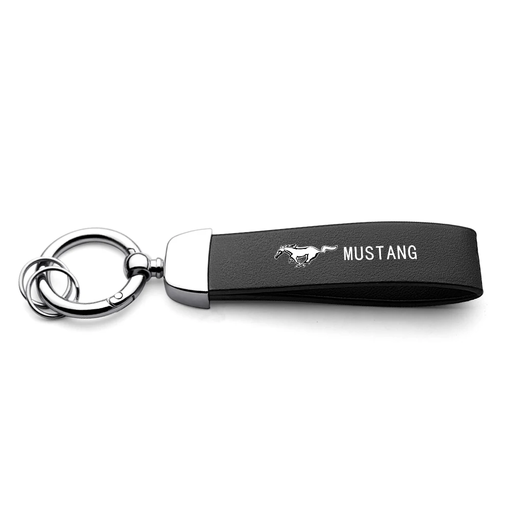 Metall 3D Auto-Schlüsselanhänger mit laufendem Pferd-Emblem, Schlüsselring für Ford Mustang Focus GT Ranger Mk3 Mk7 Auto-Styling