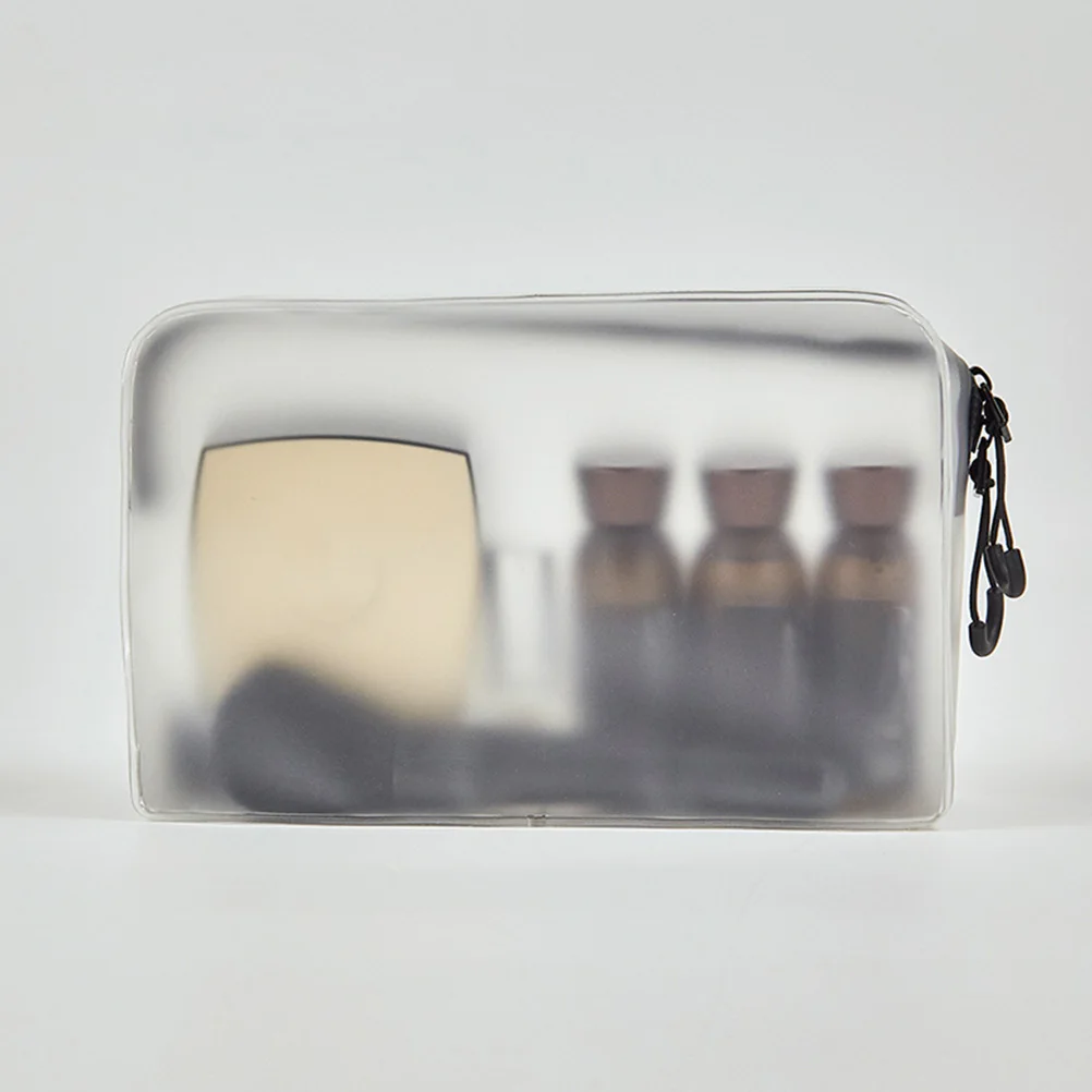 

2pcs Makeup Bag Large Capacity Portable Travel Soft Film Semi Transparent Zipper Pouch Cosmetics Organizer Toiletry Bags For
