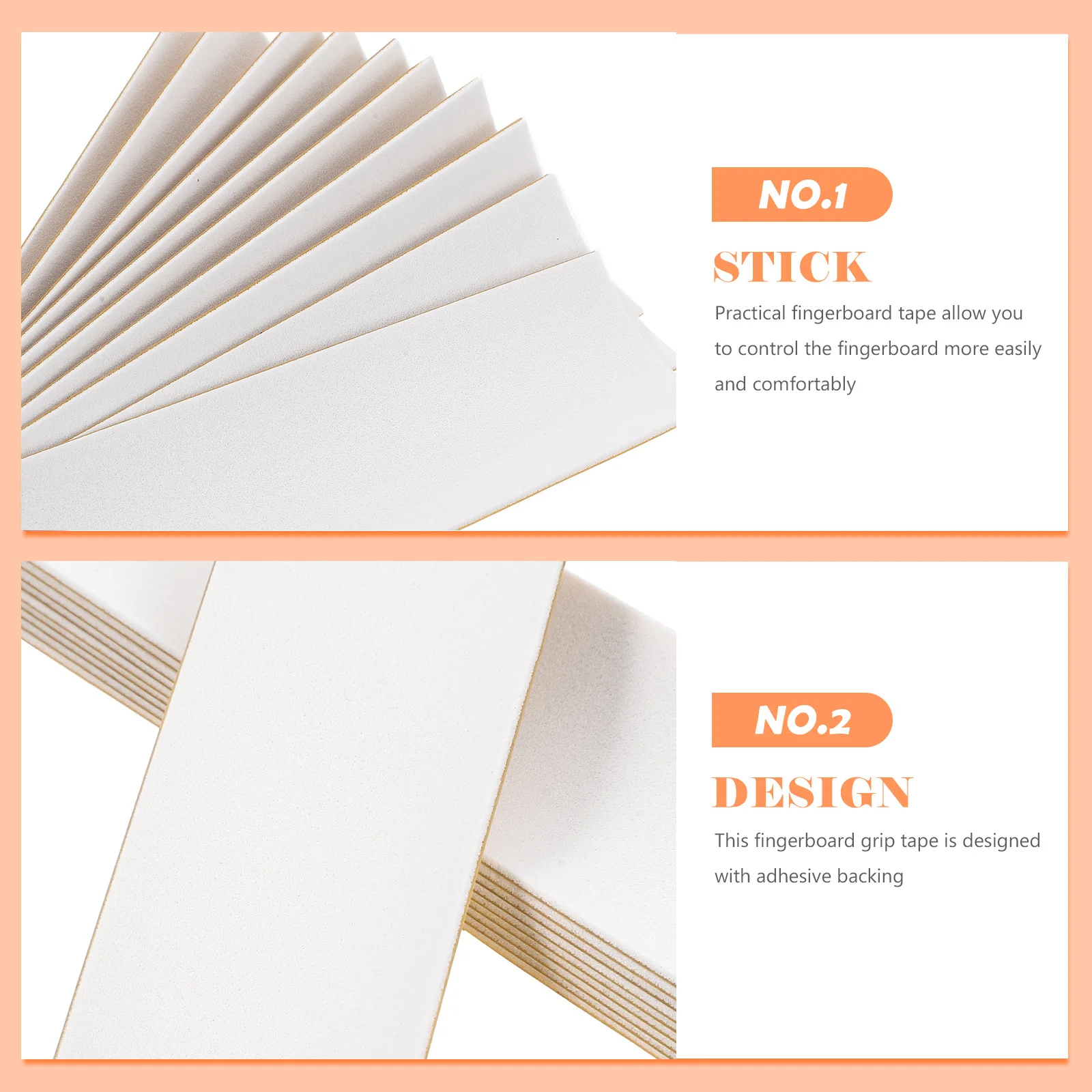 10Pcs Foam Grip Tape for Fingerboards Nonslip Fingerboard Sticker Cushioned Adhesive Base Long-Lasting Grip Tape for Mini