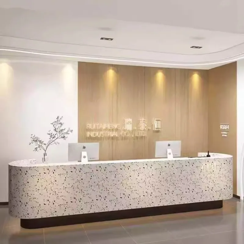 Executive Minimalistische Empfangstheken Nail Company Beste einfache Willkommens-Empfangstheken Beauty Modern Bureau Commercial Furniture