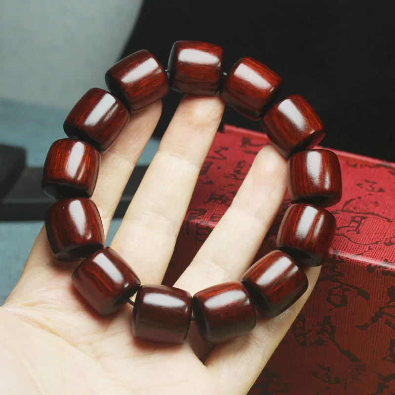 

Daifa Rhinoceros Horn Rosewood Rift Grain Barrel Beads Pterocarpus Santalinus 13 Beads Crafts Rhinoceros Horn Rosewood