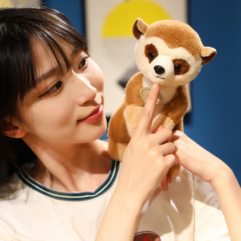 نابض بالحياة الميركات ألعاب من نسيج مخملي لينة محشوة البرية ليمور دمية لطيف مضحك أنيمي الحيوان سطح المكتب الحيوانات الأليفة للأطفال هدية عيد ميلاد