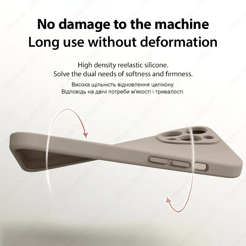 Luxury Liquid Silicone Phone Case For Apple iPhone 16 15 14 13 12 11 Pro Max Soft Case Shockproof Bumper Cover Phone Accessories - náhled 5