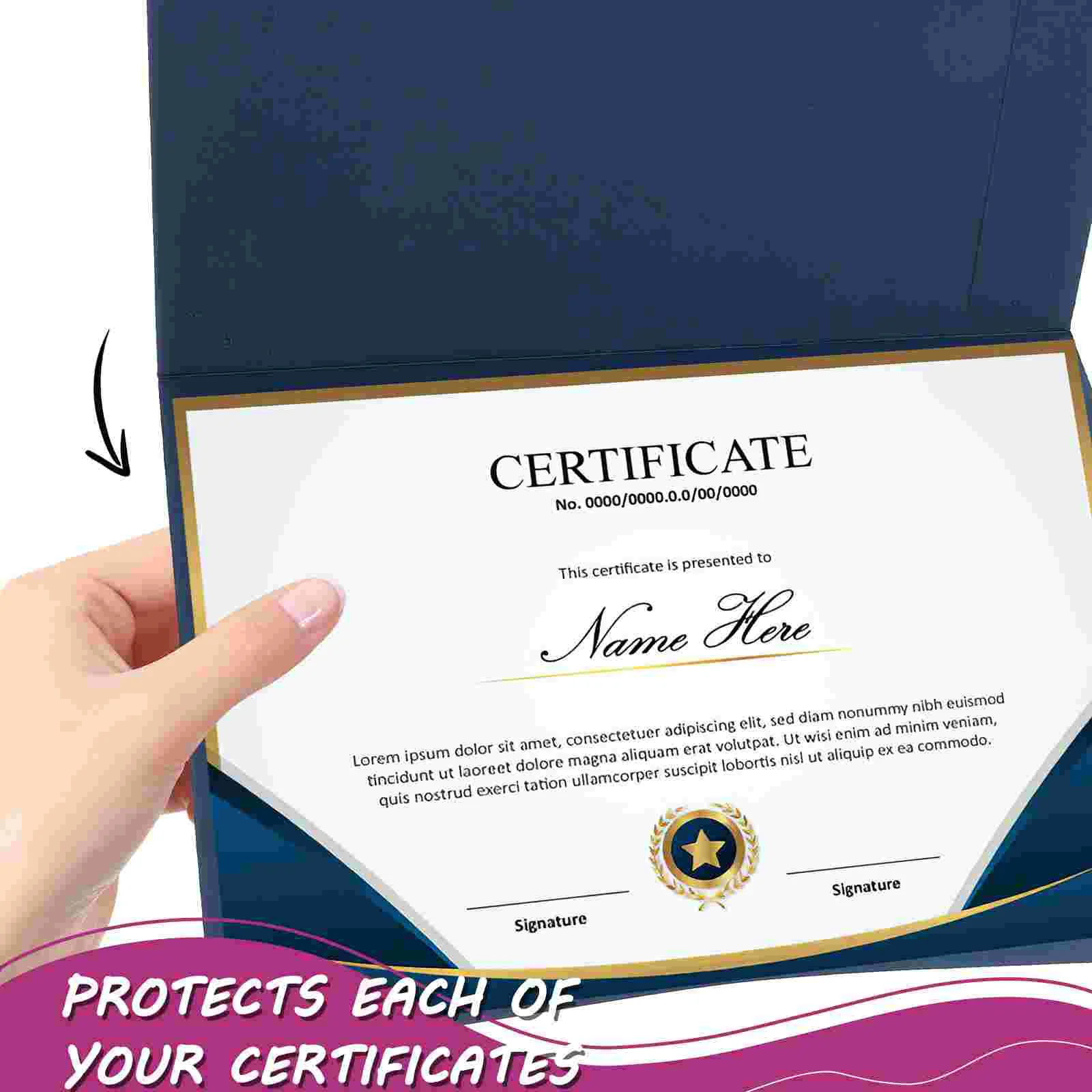 10 Pcs Certificate Cover Presentation Folder Document Paper Holder Protector Award Protective Report Diploma