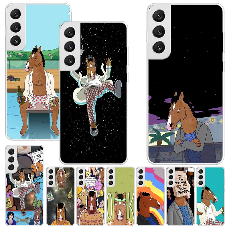 Cartoon B-BoJack Horsemans Print Soft Case for Samsung Galaxy S24 S23 S22 Ultra S21 S20 FE S10 Plus Phone Shell S9 S8 + S10E Pat