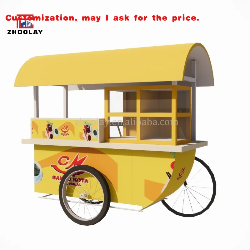custom.Iron Flower Cart Food Snack Beverage Sales Handcart Multi-Purpose Commercial Event Trolley