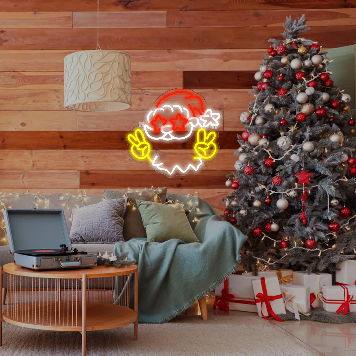 Christmas Santa Claus Neon Sign Acrylic Dimmable Neon Light Up Signs For Wall Decor Party Shop Home Decor Neon 5V USB Powered