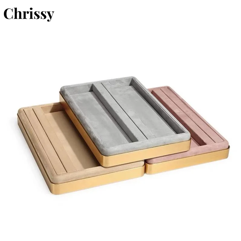 Multi-Color Metal Jewelry Tray Display Storage Prop Viewing Tray for Jewellery Organization And Presentation
