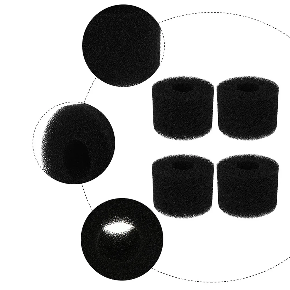 

4Pcs Cylinder Filter Sponge for Pool Cleaning Durable Sewage Purification Device Practical Function Filter Accessories