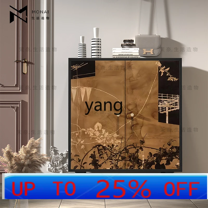 

LTT Chinese style home retro solid wood shoe cabinet porch multi-functional storage cabinet