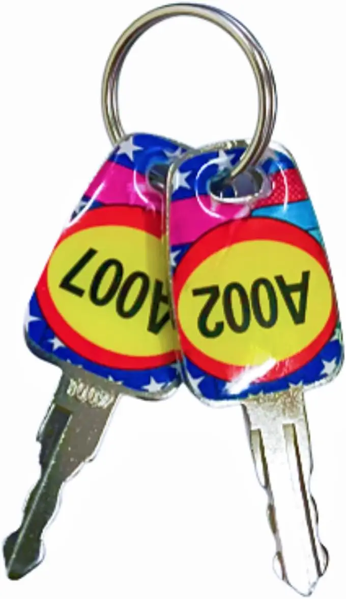 002 007 Replacement Luggage Keys, 3-Key Set With 3 Split Rings For Compatible Suitcase Combination Locks, Travel Backup Accessories