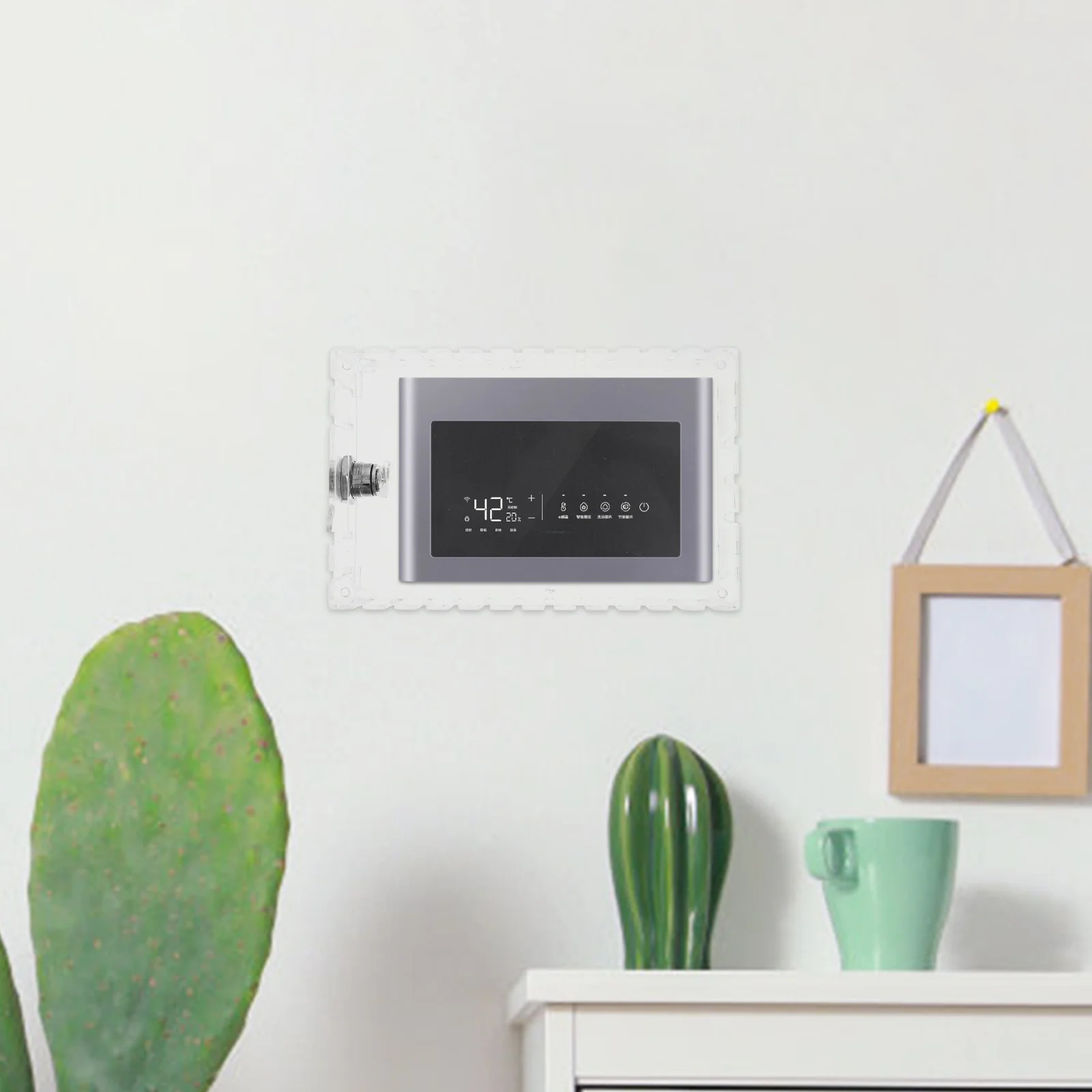 

Clear Lock Box Thermostat Guard Lockable Cover with Key for Wall Mounted Transparent Protector Air Conditioner