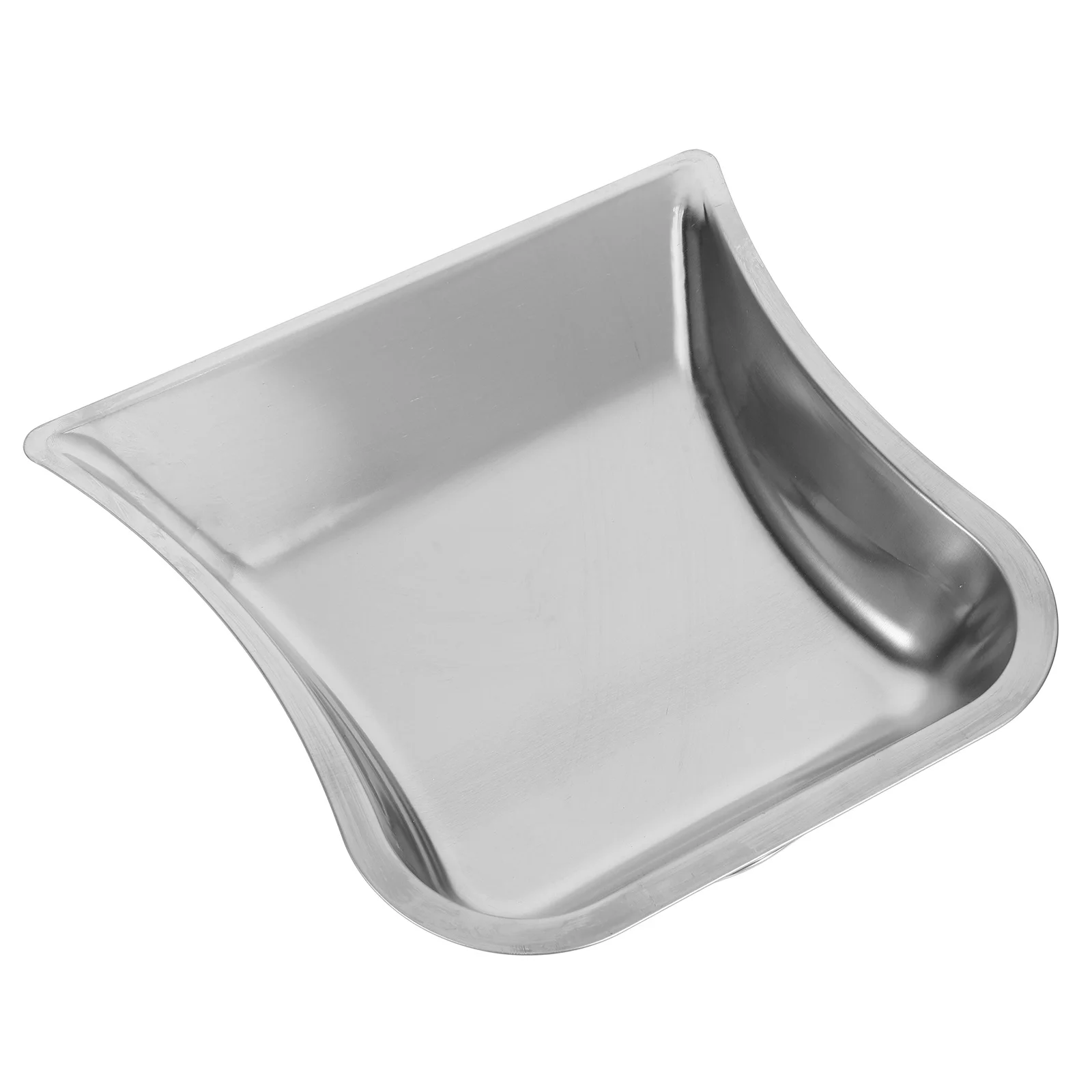 

Dustpan with Handle Mini Cleaning Supplies for Home Handheld Silver Dustbin Kitchen Desktop