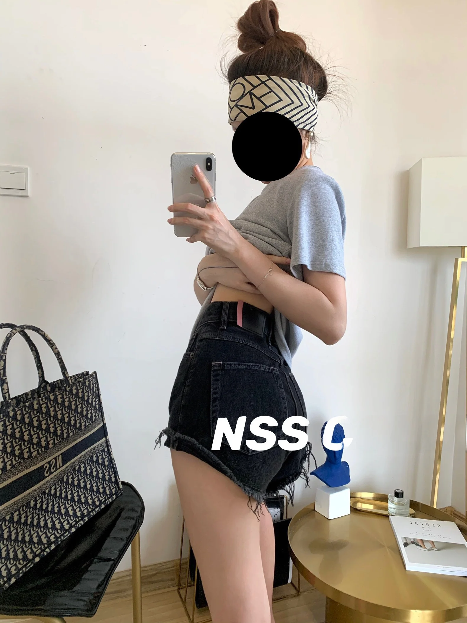 

Джинсовые шорты с высокой талией из коллекции NSS: утягивающие, летние, охлаждающие, модные женские джинсовые шорты