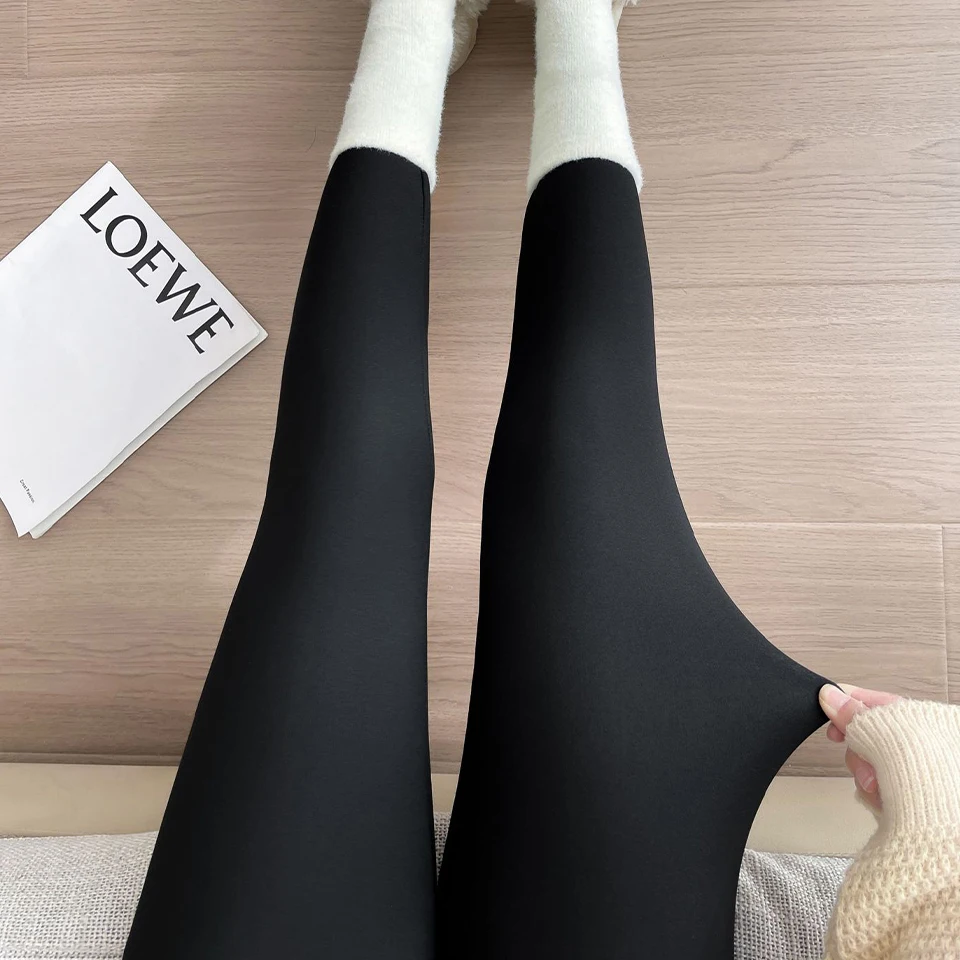 Leggings doublés de sourire pour femmes, leggings taille haute, pantalons de yoga thermiques, collants maigres, chauds, loisirs, temps froid