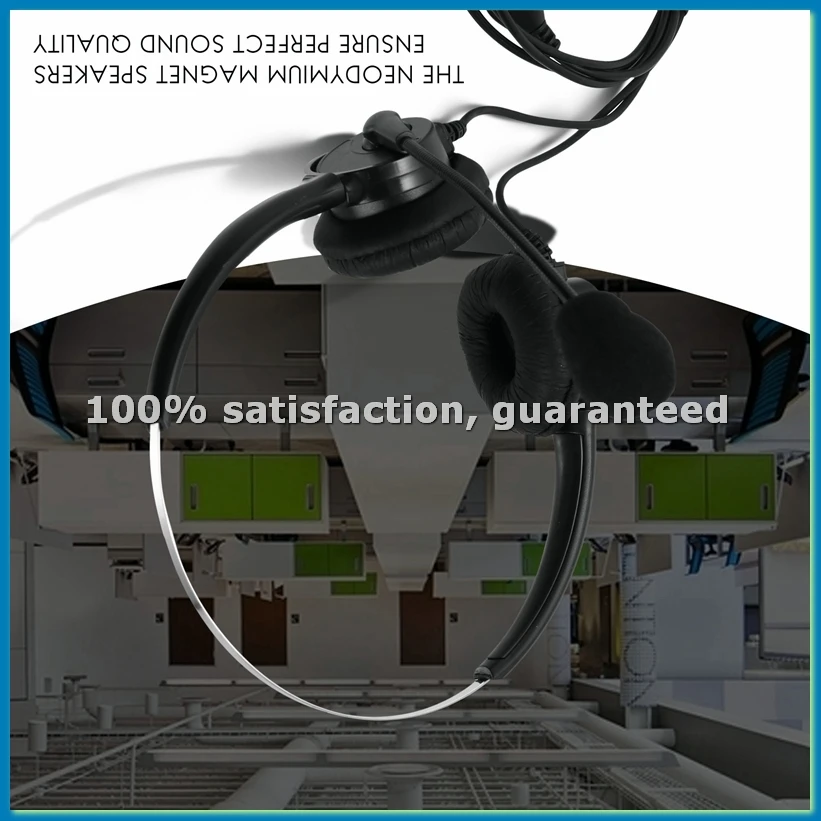 

Гарнитура VH500D RJ9 с двусторонней связью, шумоподавлением и регулируемым микрофоном для колл-центров и телефонных аппаратов - ELEC