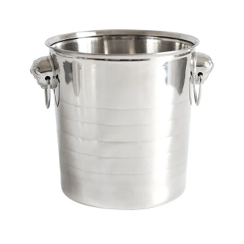 

Stainless Steel Ice Punch Bucket Wine Beer Cooler Champagne Cooler Portable Bar Party Club Ice Bucket Container 3L