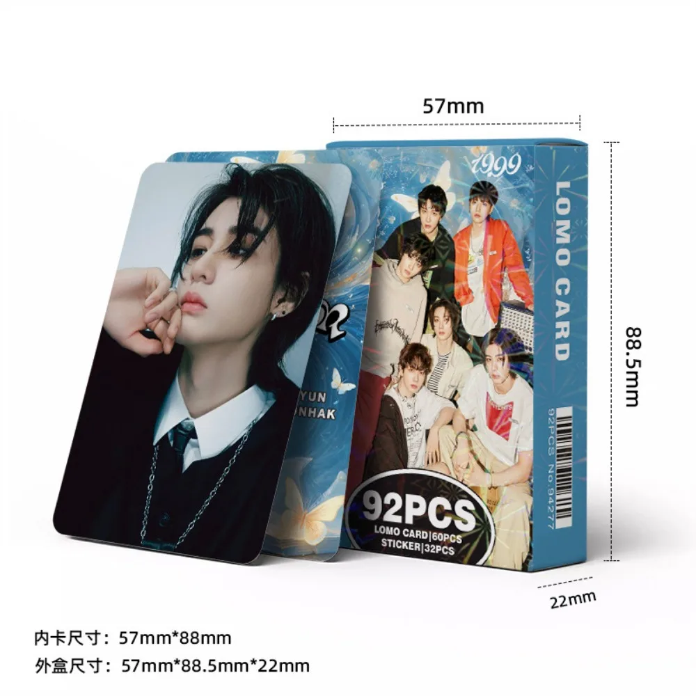 LEEHAN JAEHYUN-tarjetas LOMO impresas en HD de Música Popular de Corea para hombres, decoración de sesión fotográfica, colección de fanáticos, juguete de regalo, 92 piezas por juego