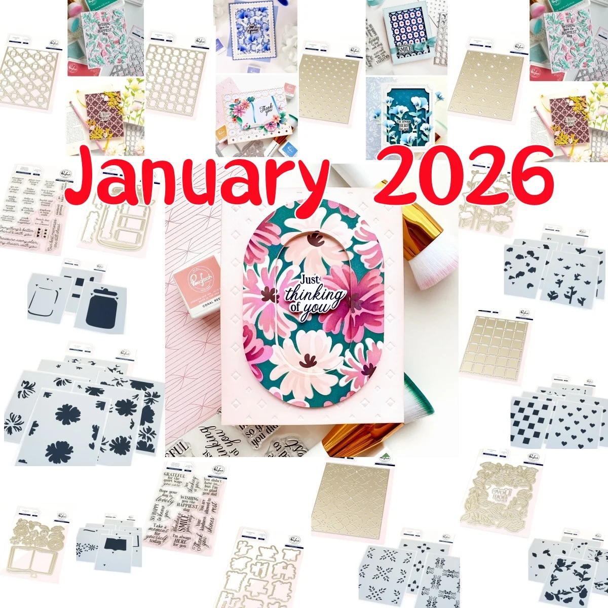 

Floral Tale Wild Meadow Wreath Grid Builder Metal Cutting Dies Clear Stamps Stencil for DIY Making Card Scrapbook January 2026